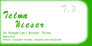 telma wieser business card